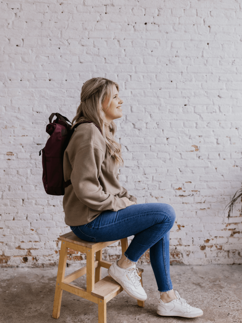 Blanco rugzak zonder borduring ( large )