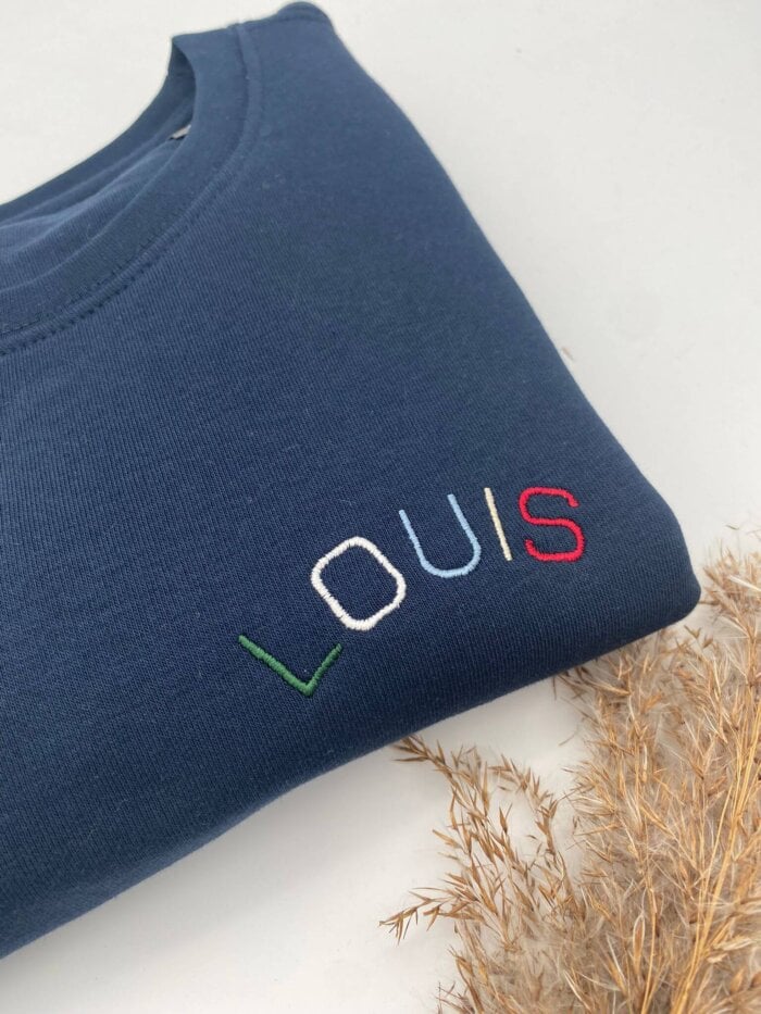 Baby regenboog naam sweater