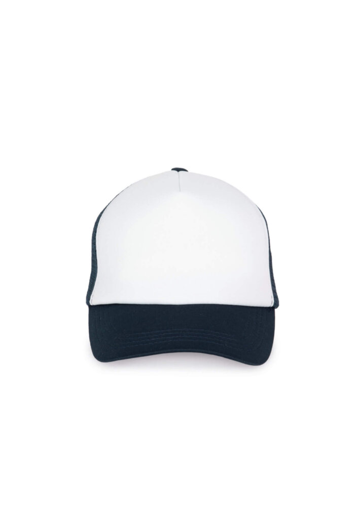 PS_KP111_WHITE-NAVY Gepersonaliseerde trucker pet volwassenen