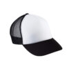 PS_KP143_WHITE-BLACK Gepersonaliseerde trucker pet (voor kinderen)