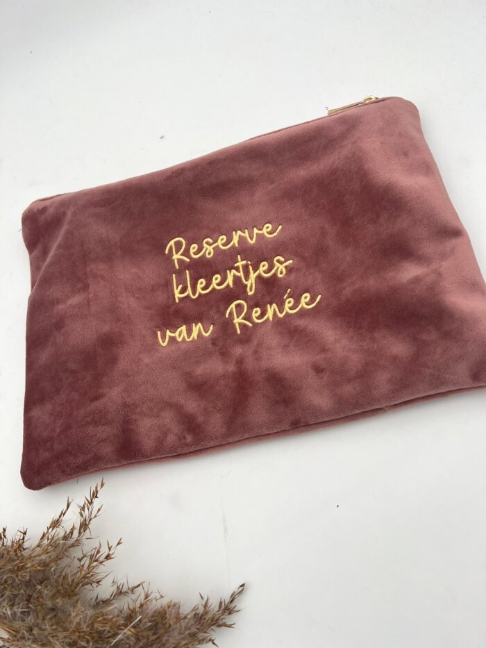 Gepersonaliseerde velvet tas