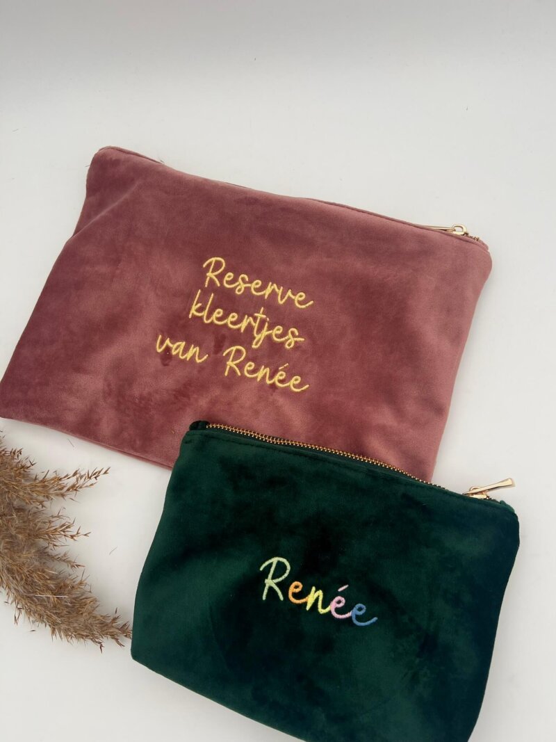 Gepersonaliseerde velvet tas