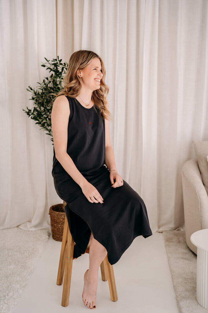 Studio Marie Lange jurk met split ( te personaliseren )