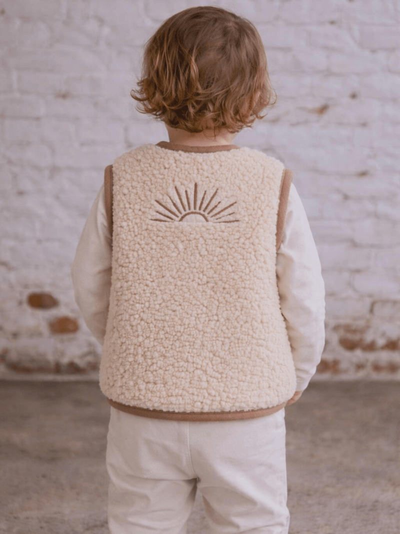 Mini Golden Hour wollen vest