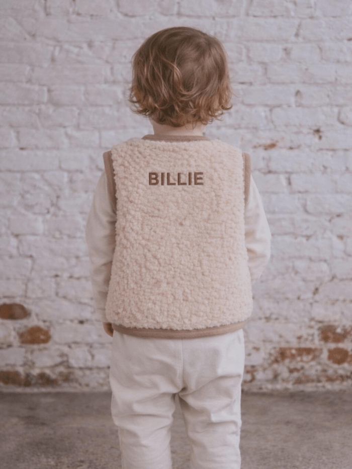 Mini wollen vest met eigen design
